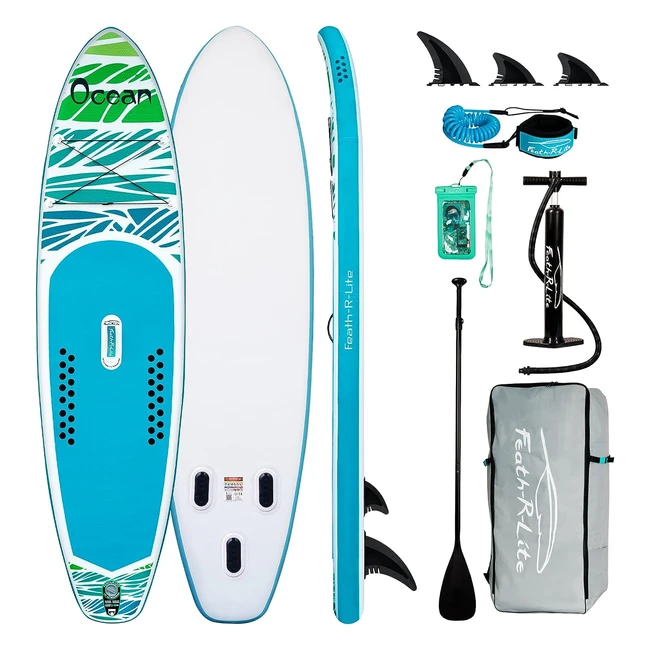 Funwater Tavola da Surf Gonfiabile SUP Completa Paddleboard Accessori Pagaia Regolabile