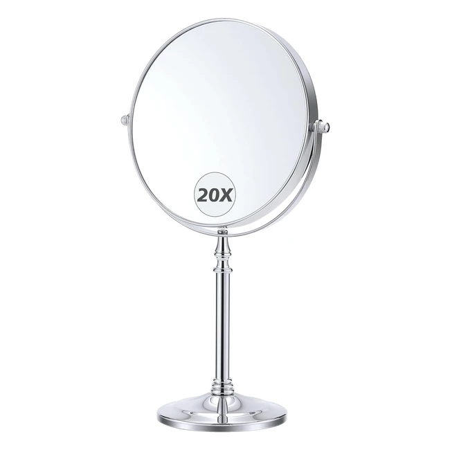 Miyadiva Magnifying Mirror 20x - Double Sided - Large Tabletop Vanity Mirror