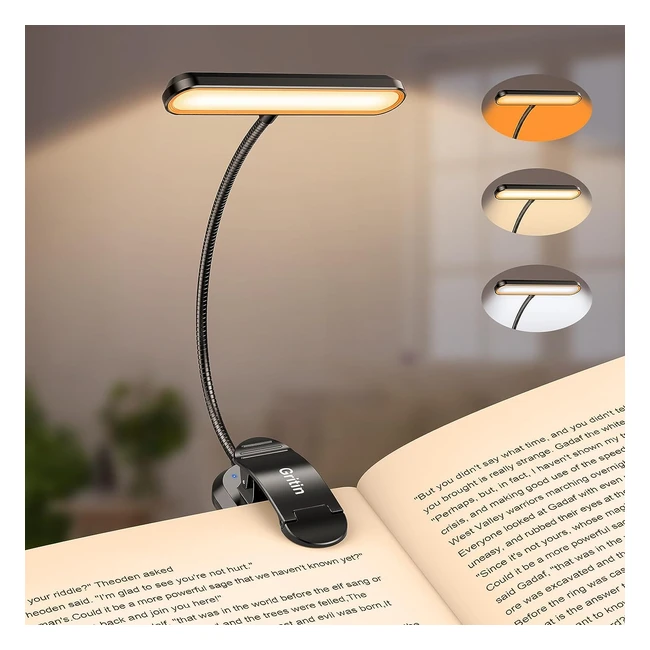 Lmpara de lectura Gritin 19 LED 360 ajustable - Recargable - Proteccin ocu