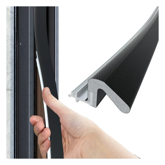 V-Shaped Black Kerf Weather Stripping Door Seal Strip - Energy Efficient Noise 