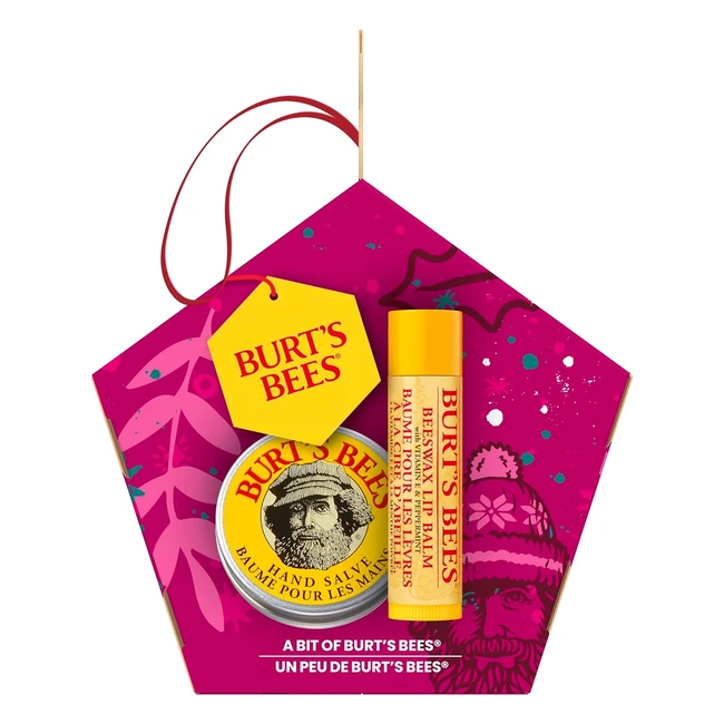 Burts Bees Lip & Hand Care Set - Beeswax Lip Balm & Hand Balm, Mini Size