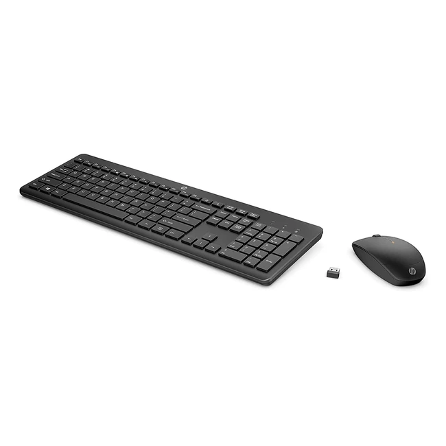 HP 230 Wireless Keyboard and Mouse Combo Set - Up to 1600 DPI - 16 Months Battery Life