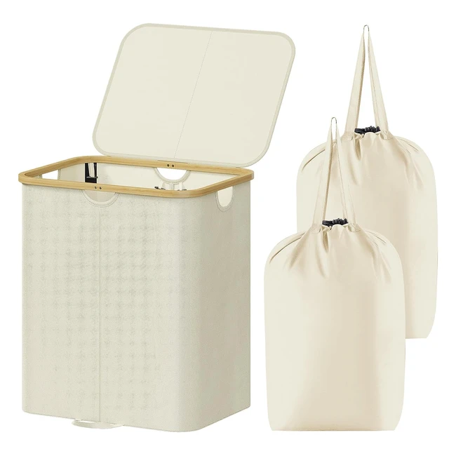 Lifewit 120L Laundry Basket - Sturdy  Portable - Organize Your Clothes - Remova