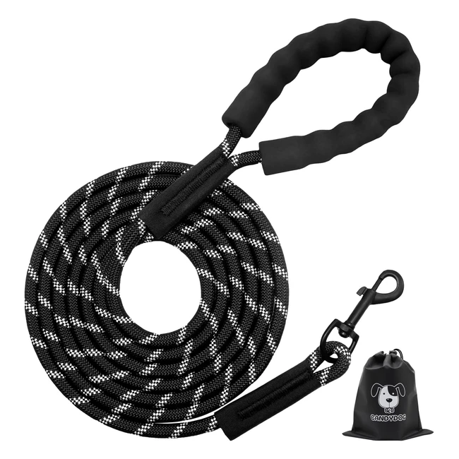 CandyDog Training Lead for Dogs - 3m Reflective Long Dog Rope Leash