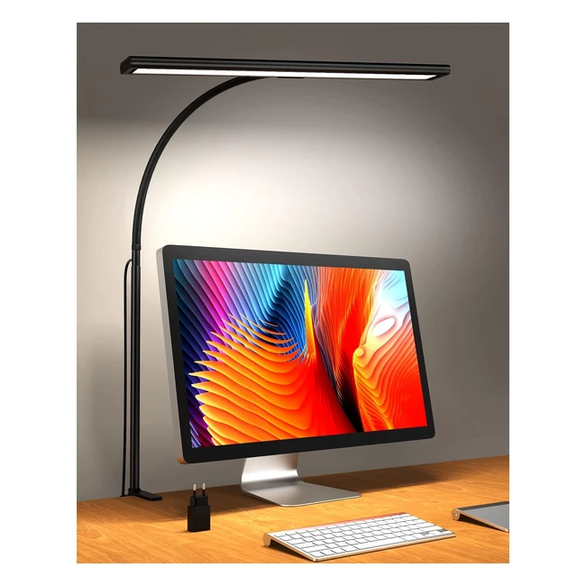Super Bright Dimmable LED Desk Lamp - izell 2023 - 160 LEDs - 10W - 3 Color Temperatures - 10 Brightness Levels