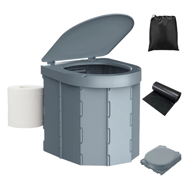 WC da campeggio portatile Wadeo per adulti - Supporto robusto e sedile confortev