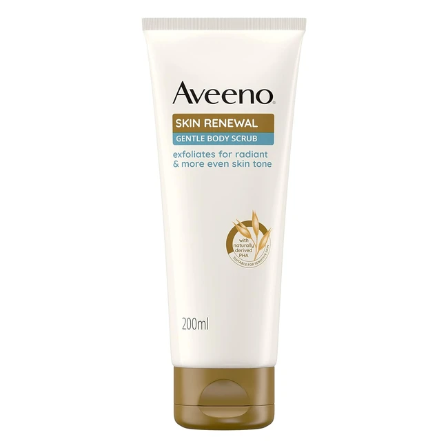 Aveeno Skin Renewal Gentle Body Scrub - Exfoliates, Renews Rough Skin - Prebiotic Oat & Niacinamide - 200ml