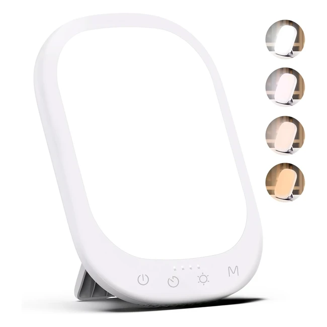 Samtoo Sad Lamp - 10000 Lux Light Therapy Lamp - 4 Color Models - 5 Brightness Levels - 4 Timer Settings