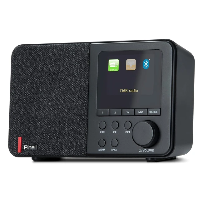 Pinell Supersound 001 DAB FM Tuner Bluetooth 50 Kopfhöreranschluss 3 Watt RMS Wecker mit Sleep und Schlummerfunktion
