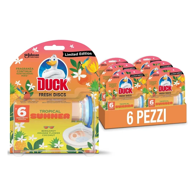 Duck Fresh Discs - Base per Dischi Gel Igienizzanti WC - Fragranza Aranciacocco 