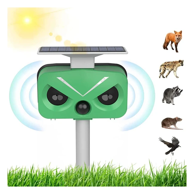 Rpulsif Chat Ultrasons Solaire IP66 tanche - loigne Animaux - Modes Rgla