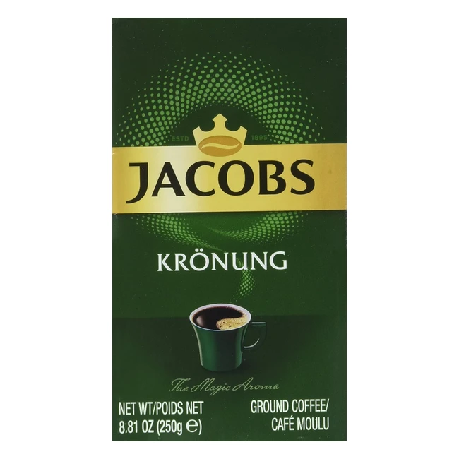 Jacobs Miscela Caffè Macinato Kronung - 12 Confezioni da 250g - Fresco ed Aromatico