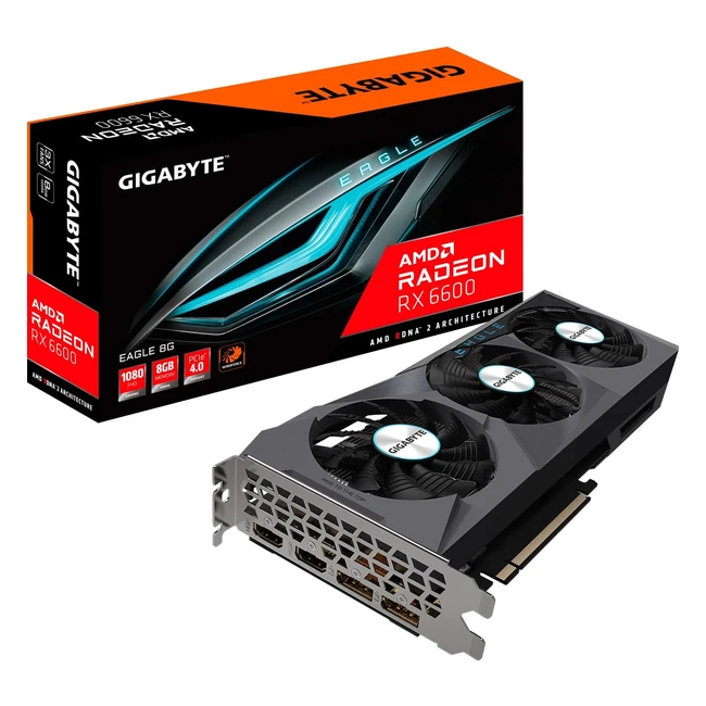 Tarjeta gráfica Gigabyte Radeon RX 6600 Eagle 8 GB - ¡Potencia y rendimiento garantizados!