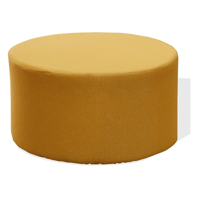 Pouf rond jaune Rebecca Mobili - Style moderne - Dimensions 25x45x45cm - Rf R