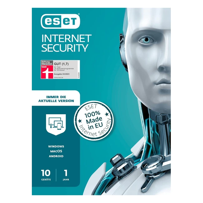 ESET Multidevice Internet Security 2023 - 10 Geräte - 1 Jahr - Windows 11/10/8/7, macOS oder Android - Download