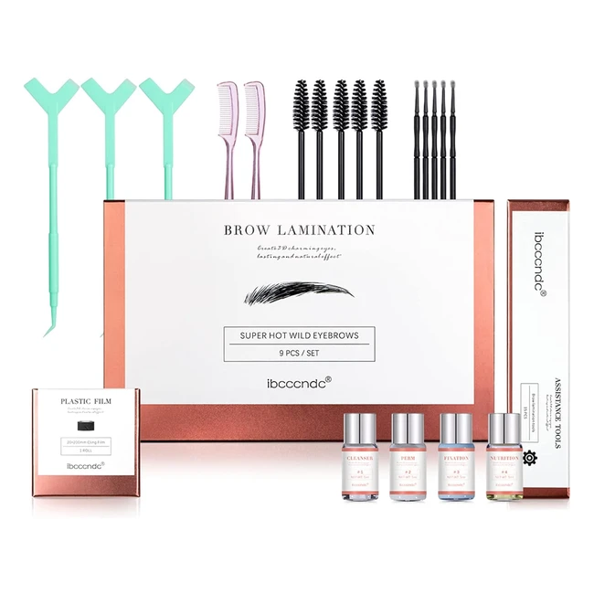 Eyebrow Lamination Kit - Professional Brow Lift Kit - DIY Eye Brow Lift Kit - Trendy Shaping - Thicker Brows - Easy to Use