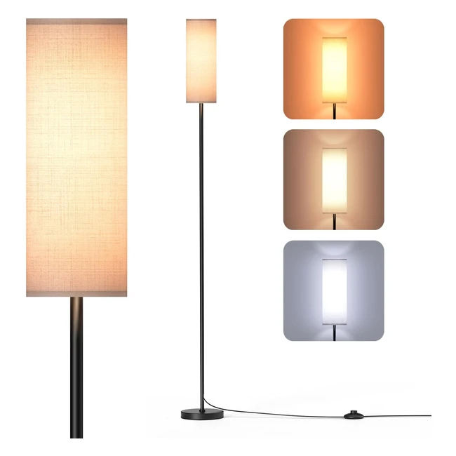 Homuserr Floor Lamp - Dimmable 3 Color Temperatures Foot Switch Control - Mode