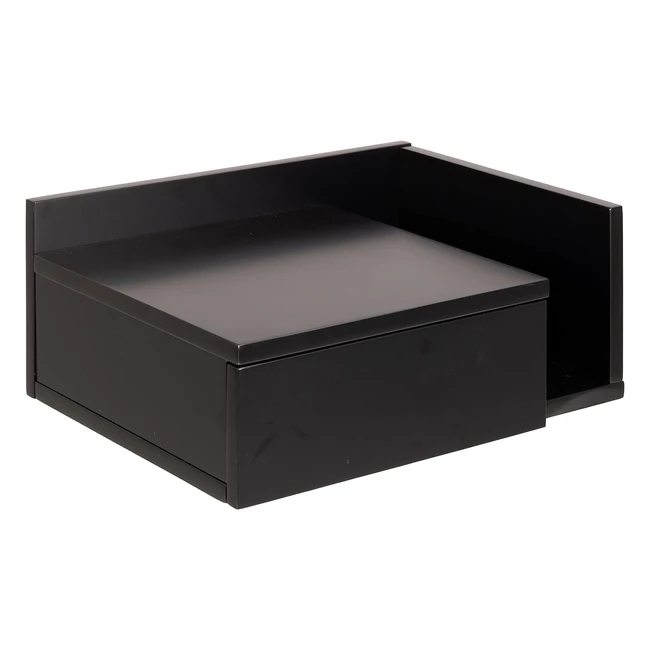AC Design Furniture FIA Nachttisch schwarz B 40 x H 165 x T 32 cm mit Schubla