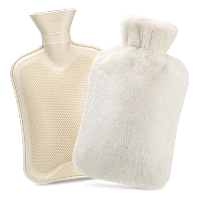 Premium Hot Water Bottle with Cover - Large Capacity 2L - Pain Relief & Warmth - Great Gift Idea