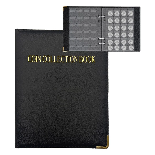 Fundas para álbum de monedas HNBTX - Colección de 480 monedas - Diseño transparente