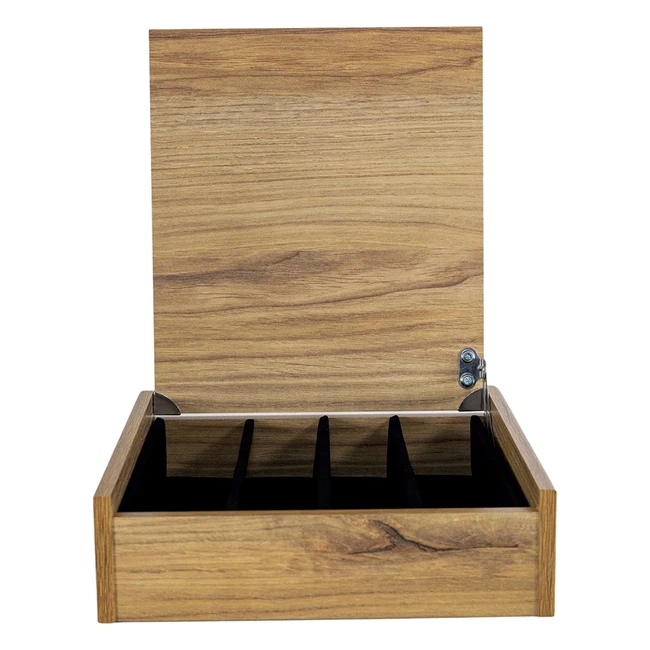 Table d'Albert Coffret Couvert 4 Compartiments Bois Chêne Clair