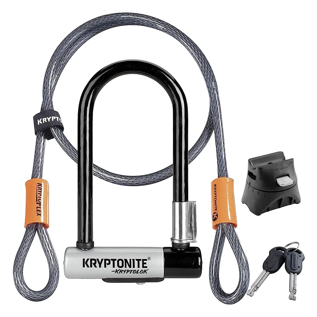 Candado Kryptonite 001973001683 Antirrobo U Kryptolok Mini7 con Cable y Soporte 