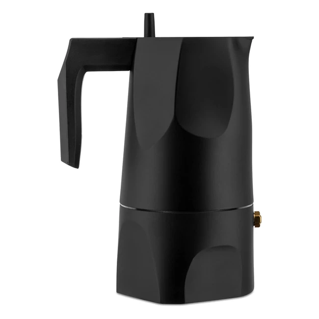 Alessi Ossidiana MT183 B Designespressokaffeemaschine Aluminiumguss 3 Tassen