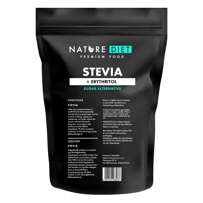 Dolcificante Stevia Nature Diet 1000g - Basso Contenuto Calorico - Sostituzione 