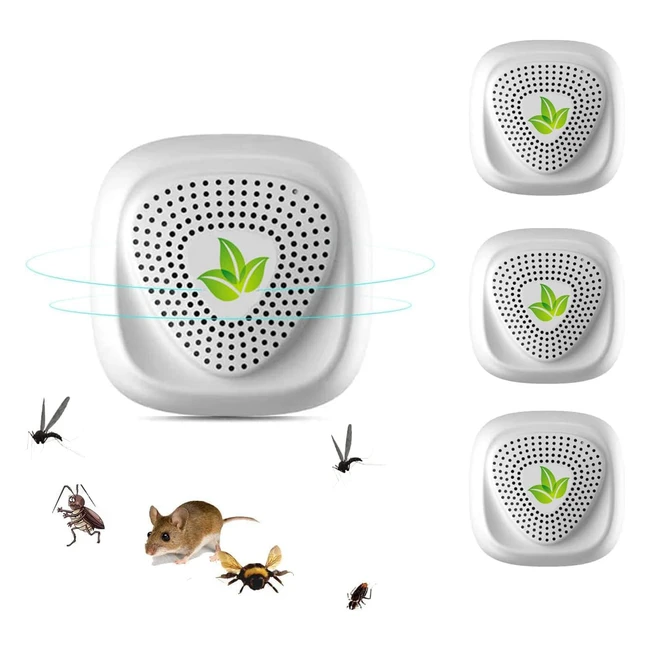 Répulsif ultrasonique antiparasitaire - Technologie ultrasonique améliorée - Élimine souris, moustiques, araignées, cafards, punaises