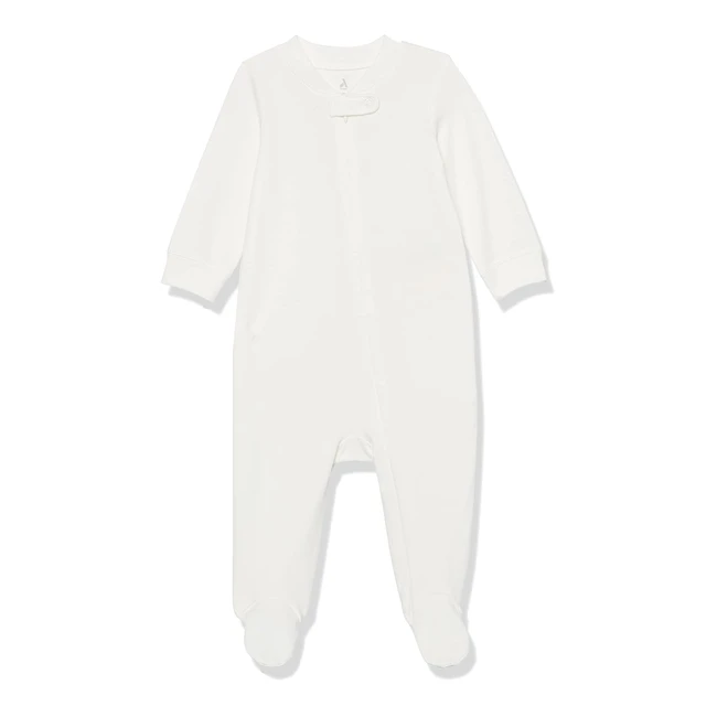 Amazon Aware Unisex Baby Bio-Baumwoll-Schlafanzug mit Füßen 2er Pack Elfenbein 6 Monate