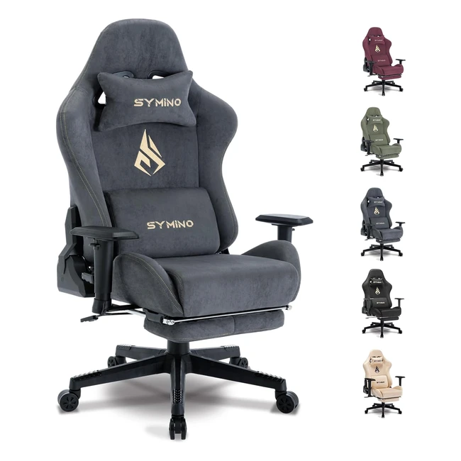 Symino Gaming Chair - Hochwertiger Brostuhl aus atmungsaktivem Alcantara-Stoff