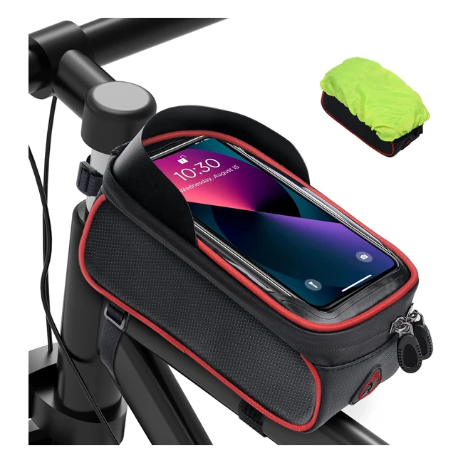 Borsa Bici Impermeabile Porta Telefono MTB - Grande Capacità - Supporto Touch Screen - Rosa