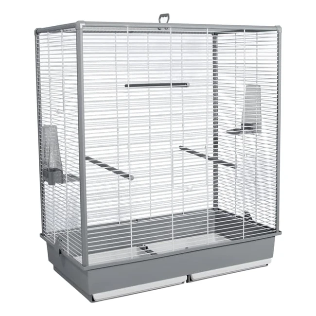 Cage à oiseaux Voltrega 001616B - Grande capacité, double plateau