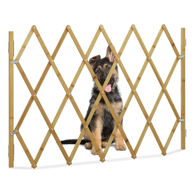 Barrière de protection pour chiens Relaxdays, extensible jusqu'à 1165 cm, hauteur 82.5 cm