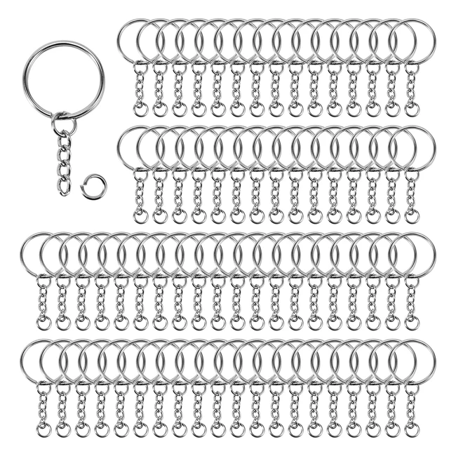 Anillas para llaveros de metal dividido - 70 piezas - Marca Yiifell