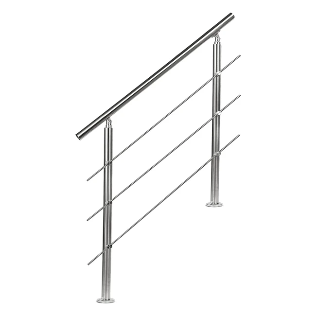 Barandilla de acero inoxidable 120 cm - Modelo Einfeben - Ref. 42mm - Ideal para balcones y jardines