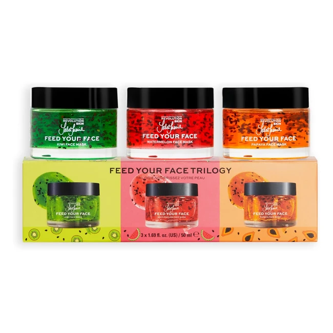 Revolution Skincare x Jake Jamie Fruity Mask Trio - Hydrating Face Masks - 3 x 50ml