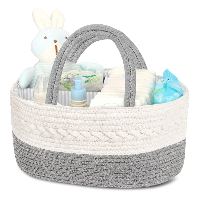 Maliton Nappy Caddy - Essential Newborn Storage Basket with Removable Compartments