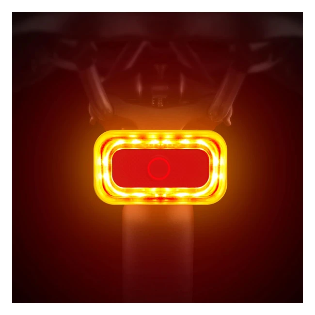 Feu arrière de vélo intelligent rechargeable USB - Éclairage de sécurité LED étanche - 4 modes