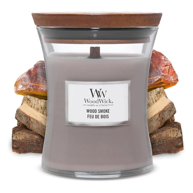 Candela Profumata Woodwick Hourglass Media - Fumo di Legna - Durata 60 Ore