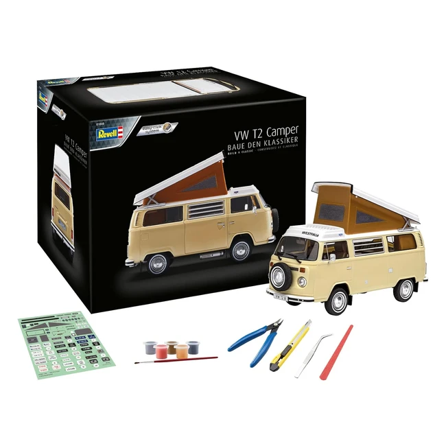 Calendario de Adviento Carrera Toys 1040 VW T2 Camper - ¡Construye tu propio modelo fácilmente!