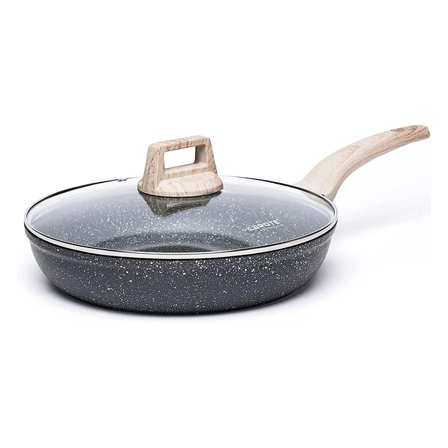 Carote 20cm Non Stick Skillet Frying Pan with Lid - Granite Non Stick - PFOAPFO
