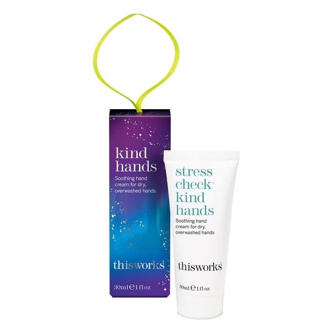 this works stress check kind hands gift box - Hydrating Hand Cream with Shea Butter, Vitamin E, and Ylang Ylang Essential Oils - Soothing Moisturizer for Dry and Sensitive Skin