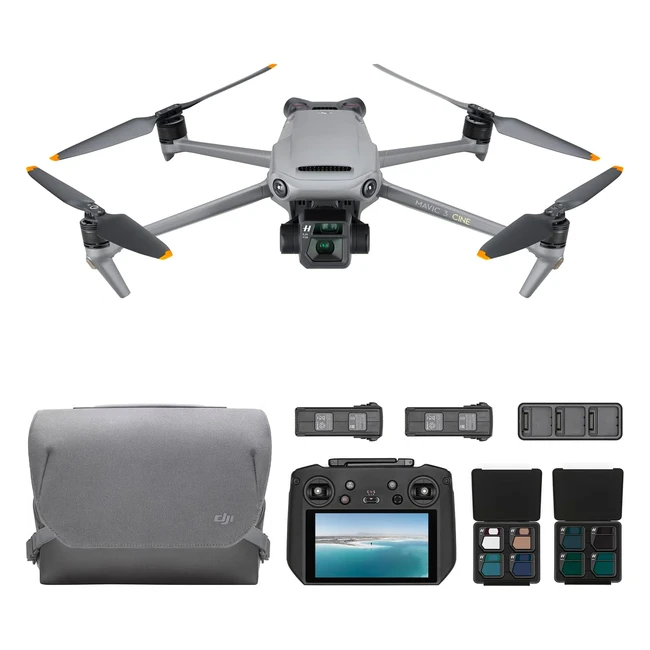 DJI Mavic 3 Cine Premium Combo Drohne mit 43 CMOS Hasselblad Kamera 51K Video Hinderniserkennung 46 Min Flugzeit 15 km Videoübertragung inklusive DJI RC Pro und drei Batterien