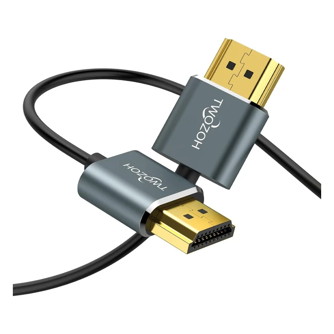 Twozoh ultradünnes HDMI zu HDMI Kabel 0,5m - Hyper Slim HDMI 2.0 Kabel