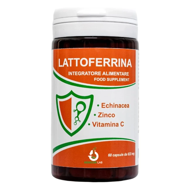 Newcom Lab Lattoferrina 200 Immuno - Capsule con Echinacea 60 cps - Alto dosaggi