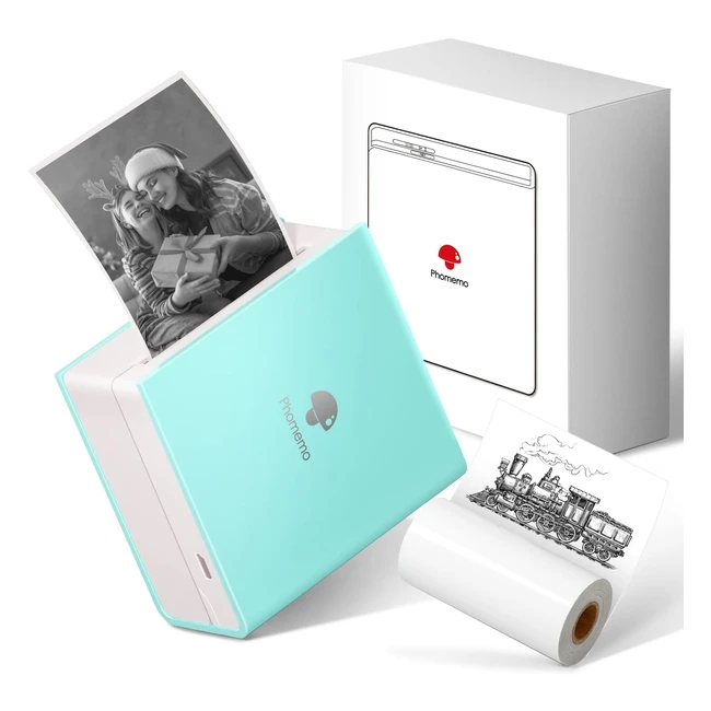 Phomemo M02 - Imprimante photo Bluetooth mini compatible avec iOS et Android - 