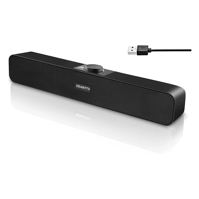 Altavoces PC Bluetooth 53 - Barra de sonido para PC - Altavoz estéreo USB - Control de volumen - Soundbar para computadora, móvil, tablet, iPad, PS5, Xbox