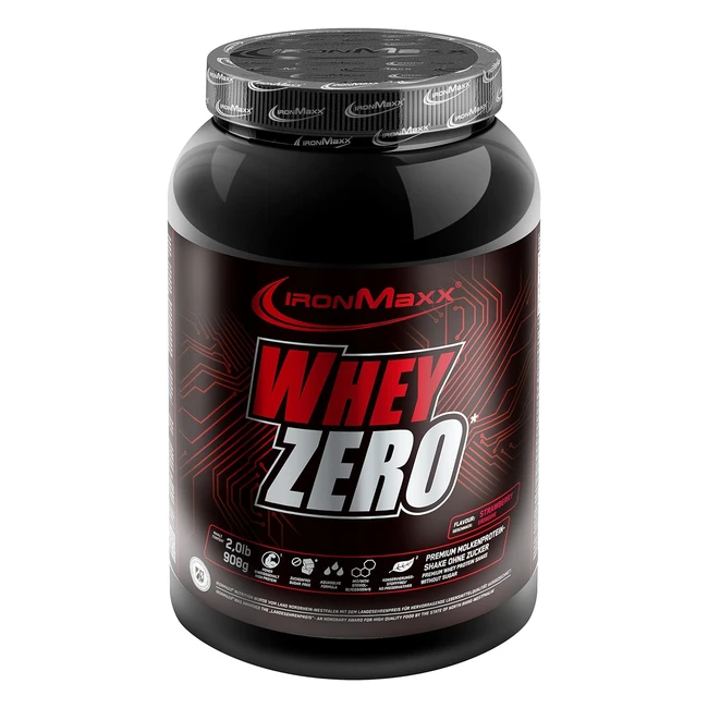 Ironmaxx Whey Zero Protein Isolate Shake, 900 g, Erdbeer-Geschmack, Nr. 1
