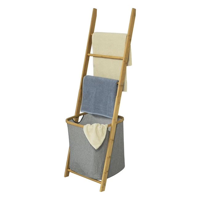 Porte-serviettes sans perçage SoBuy FRG263N avec panier à linge et 3 barres - Pratique et décoratif